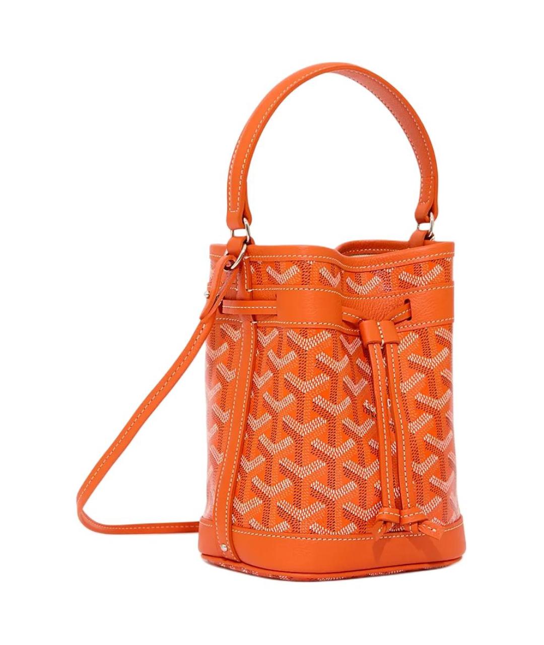 GOYARD Оранжевая сумка через плечо из канвы, фото 2
