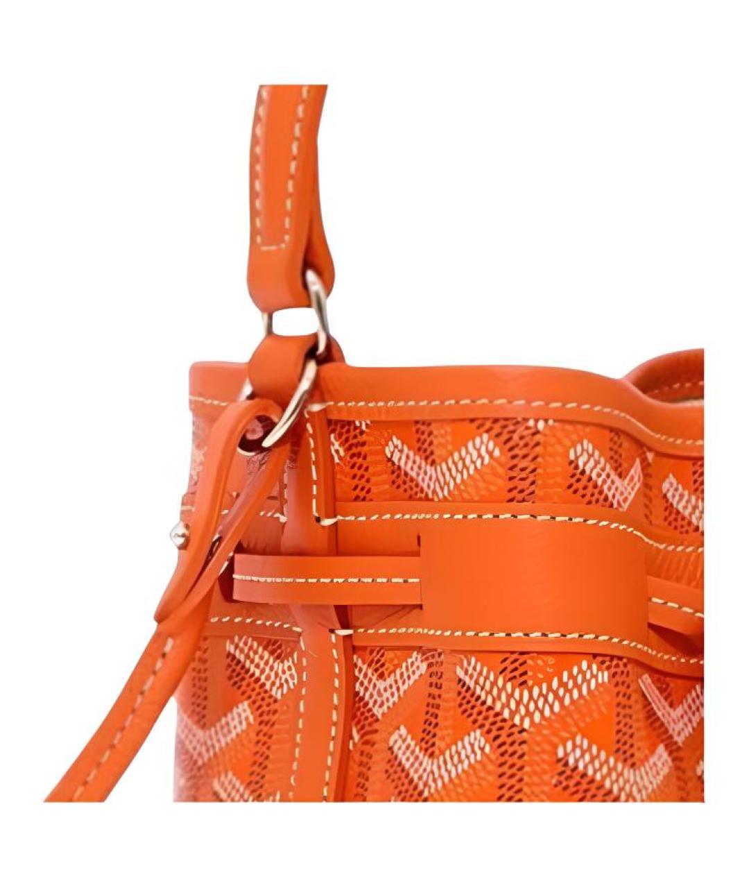GOYARD Оранжевая сумка через плечо из канвы, фото 3