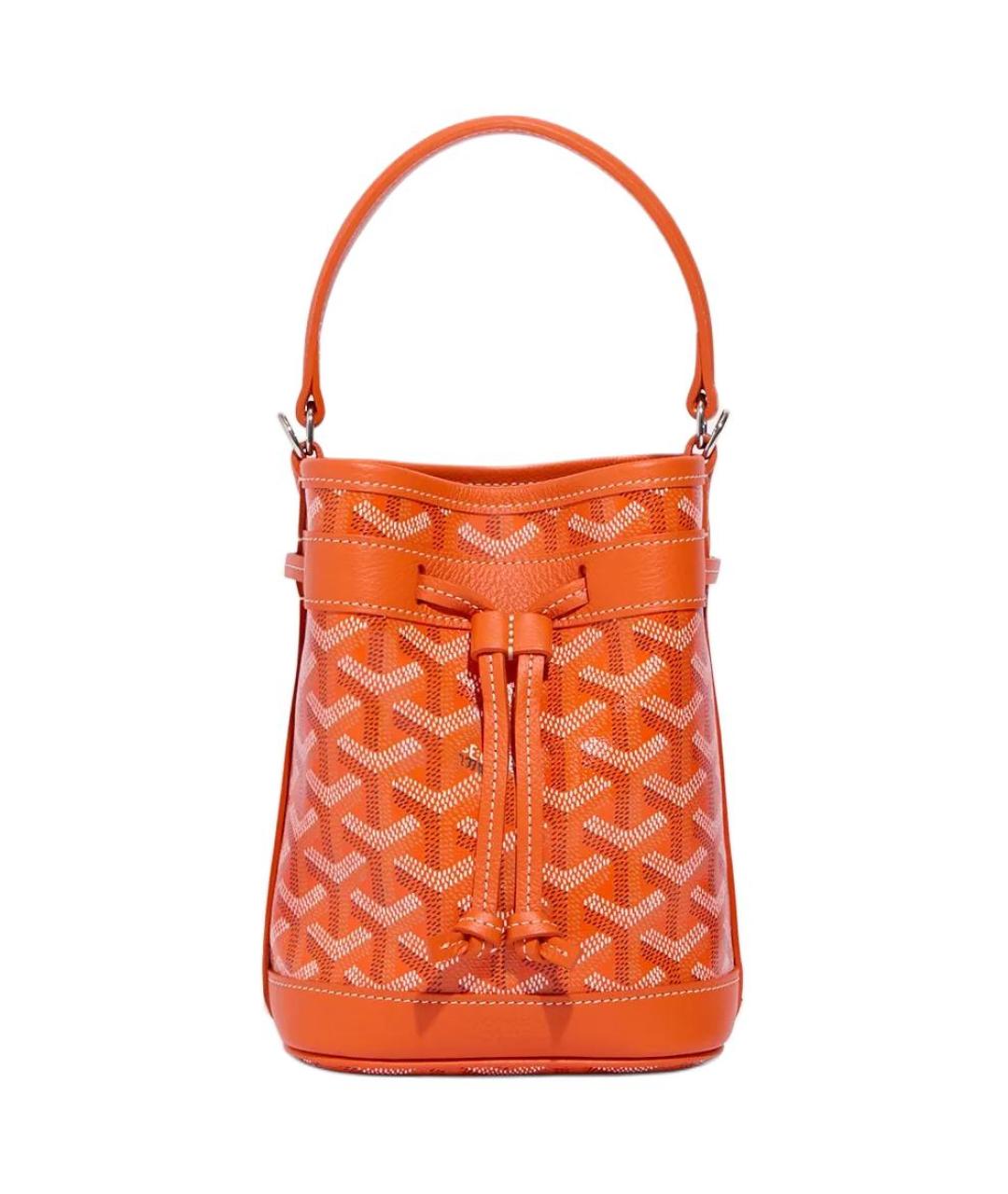 GOYARD Оранжевая сумка через плечо из канвы, фото 1