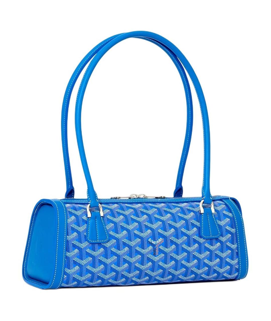 GOYARD Синяя сумка через плечо из канвы, фото 2