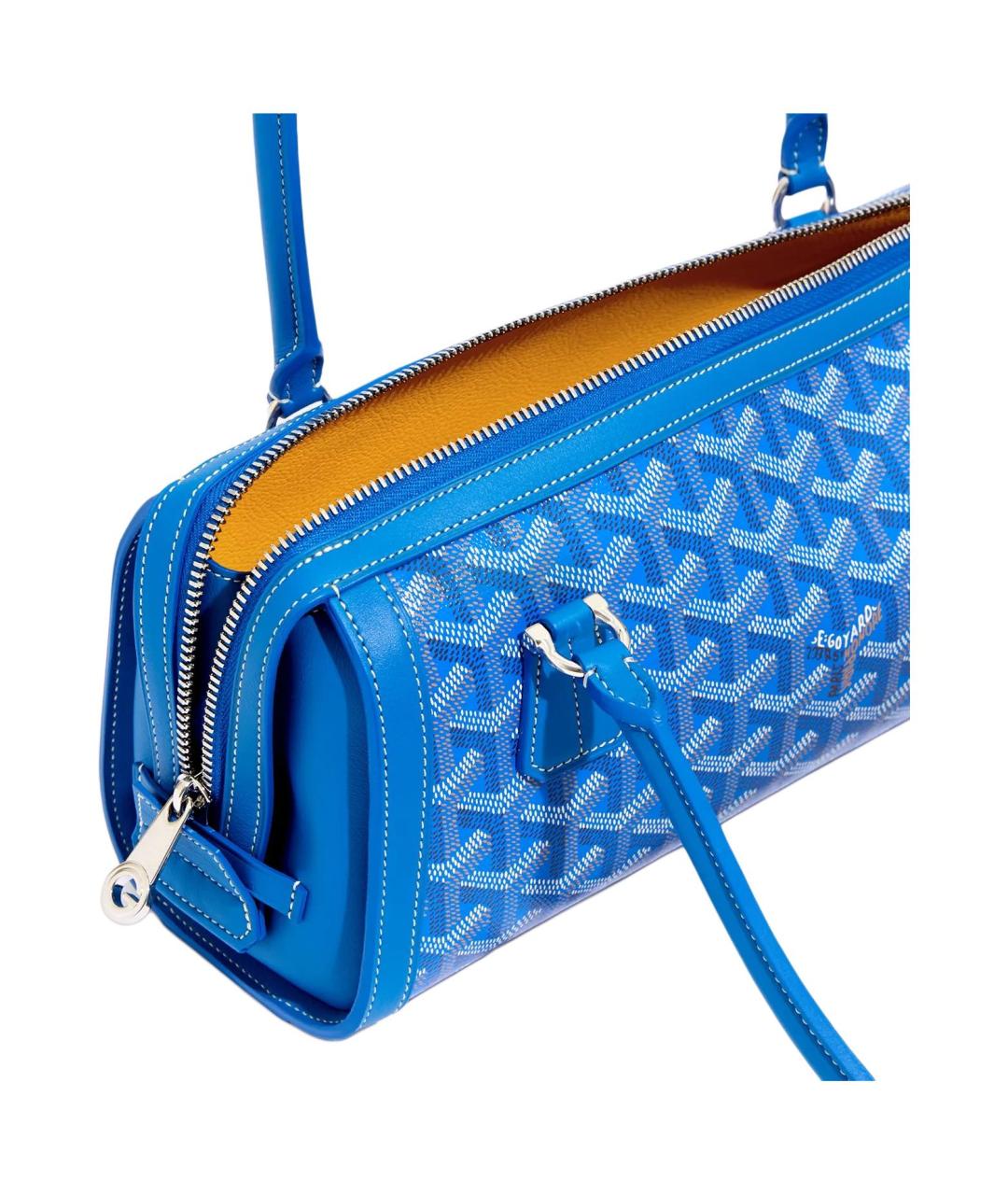 GOYARD Синяя сумка через плечо из канвы, фото 5