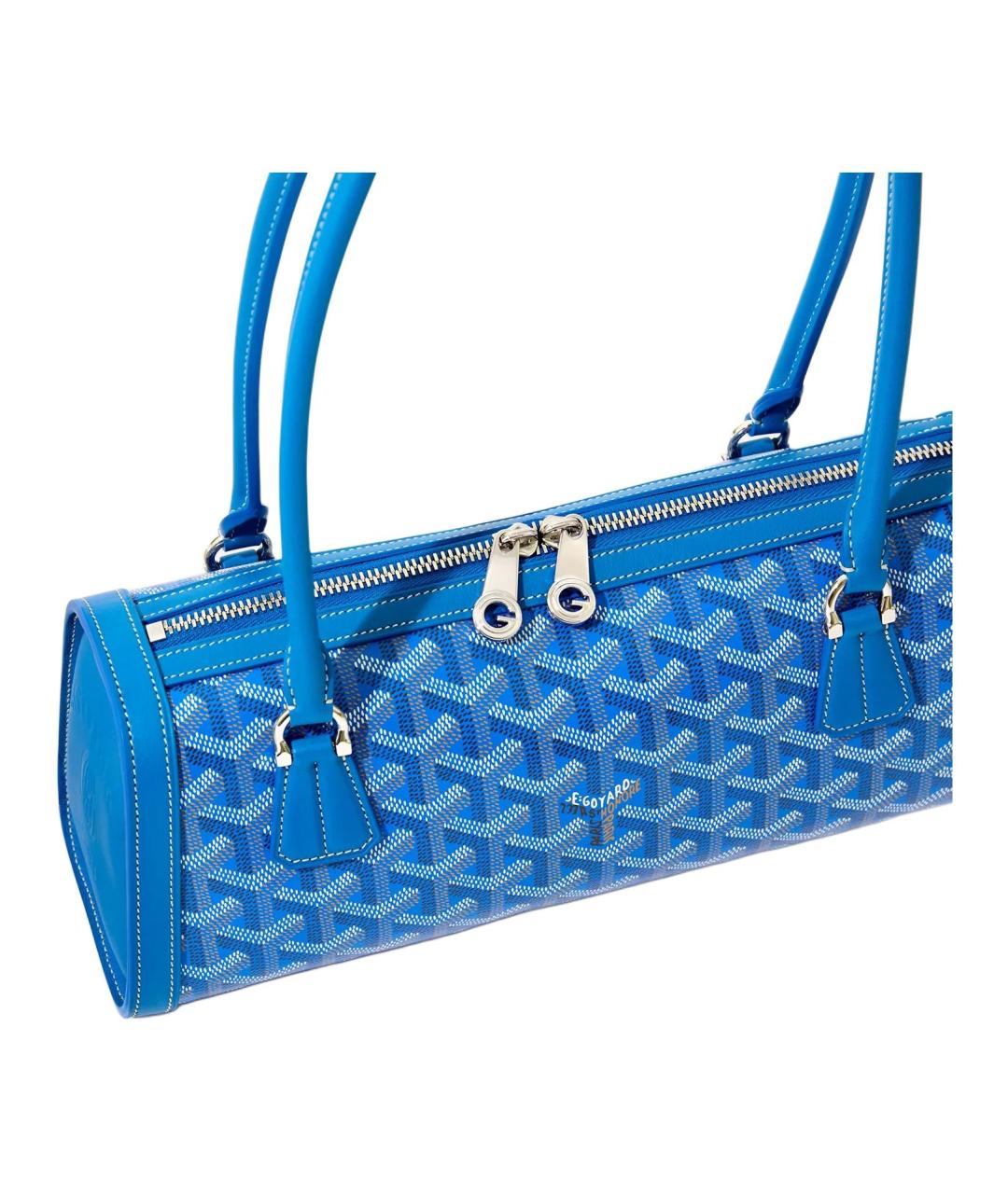 GOYARD Синяя сумка через плечо из канвы, фото 4