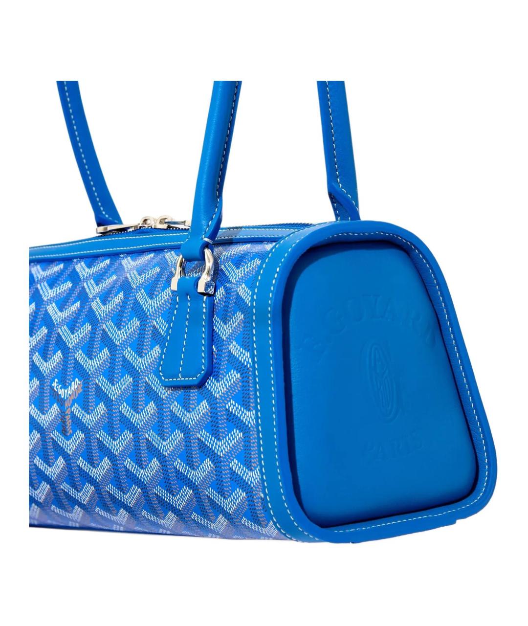 GOYARD Синяя сумка через плечо из канвы, фото 3