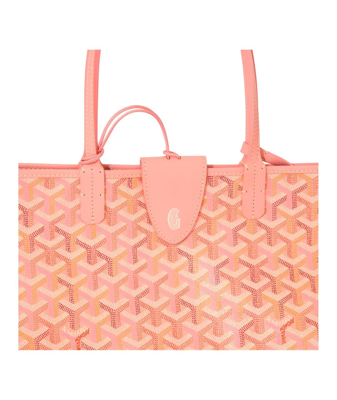 GOYARD Розовая сумка через плечо из канвы, фото 3