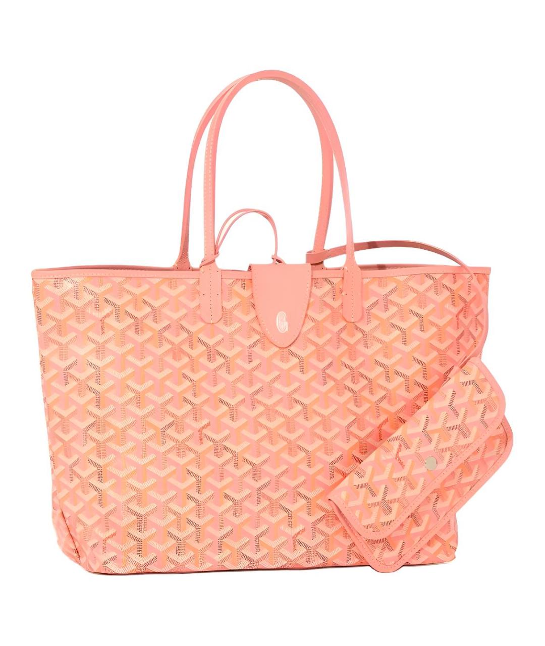GOYARD Розовая сумка через плечо из канвы, фото 1
