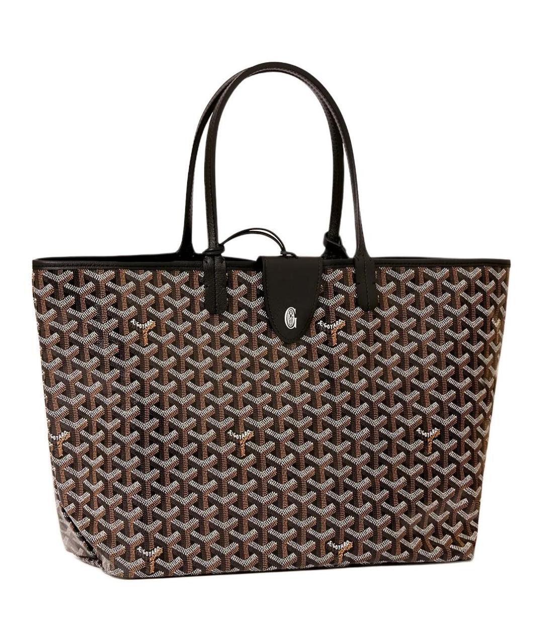 GOYARD Коричневая сумка через плечо из канвы, фото 1