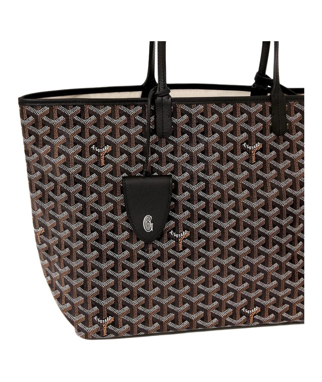 GOYARD Коричневая сумка через плечо из канвы, фото 4