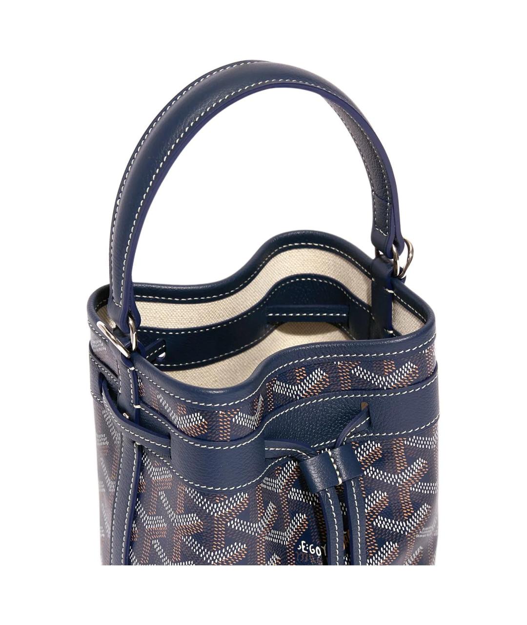 GOYARD Синяя сумка через плечо из канвы, фото 3