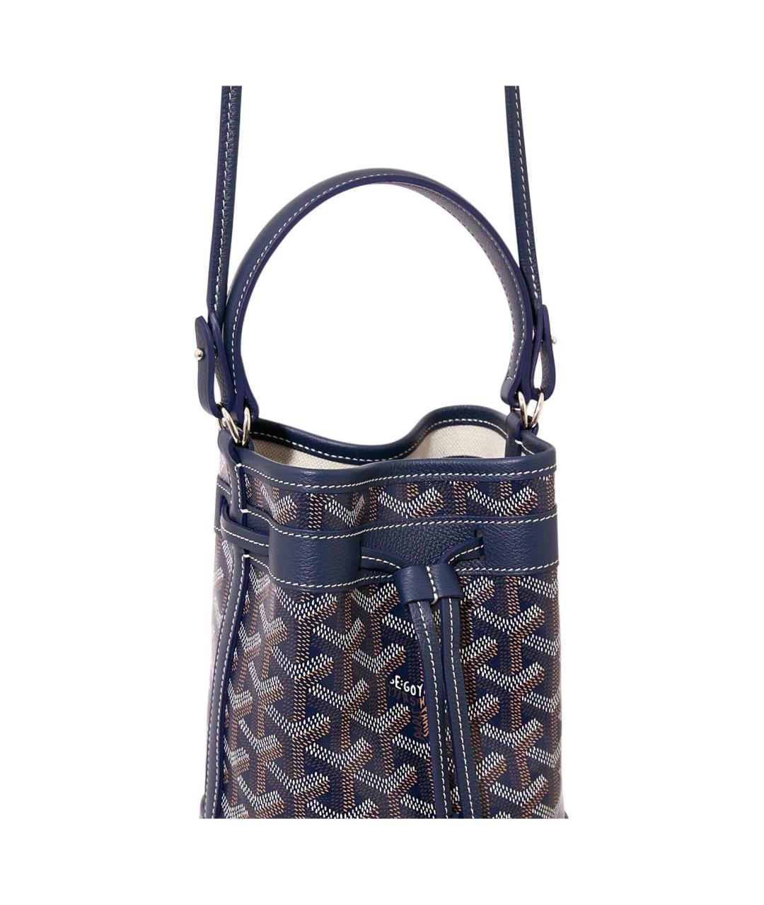 GOYARD Синяя сумка через плечо из канвы, фото 4