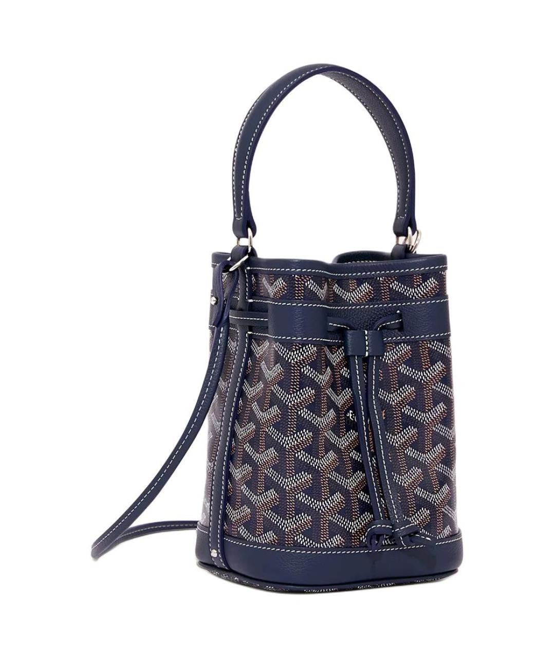 GOYARD Синяя сумка через плечо из канвы, фото 2
