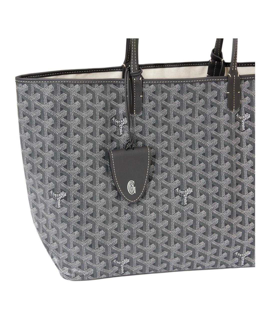 GOYARD Серая сумка через плечо из канвы, фото 5