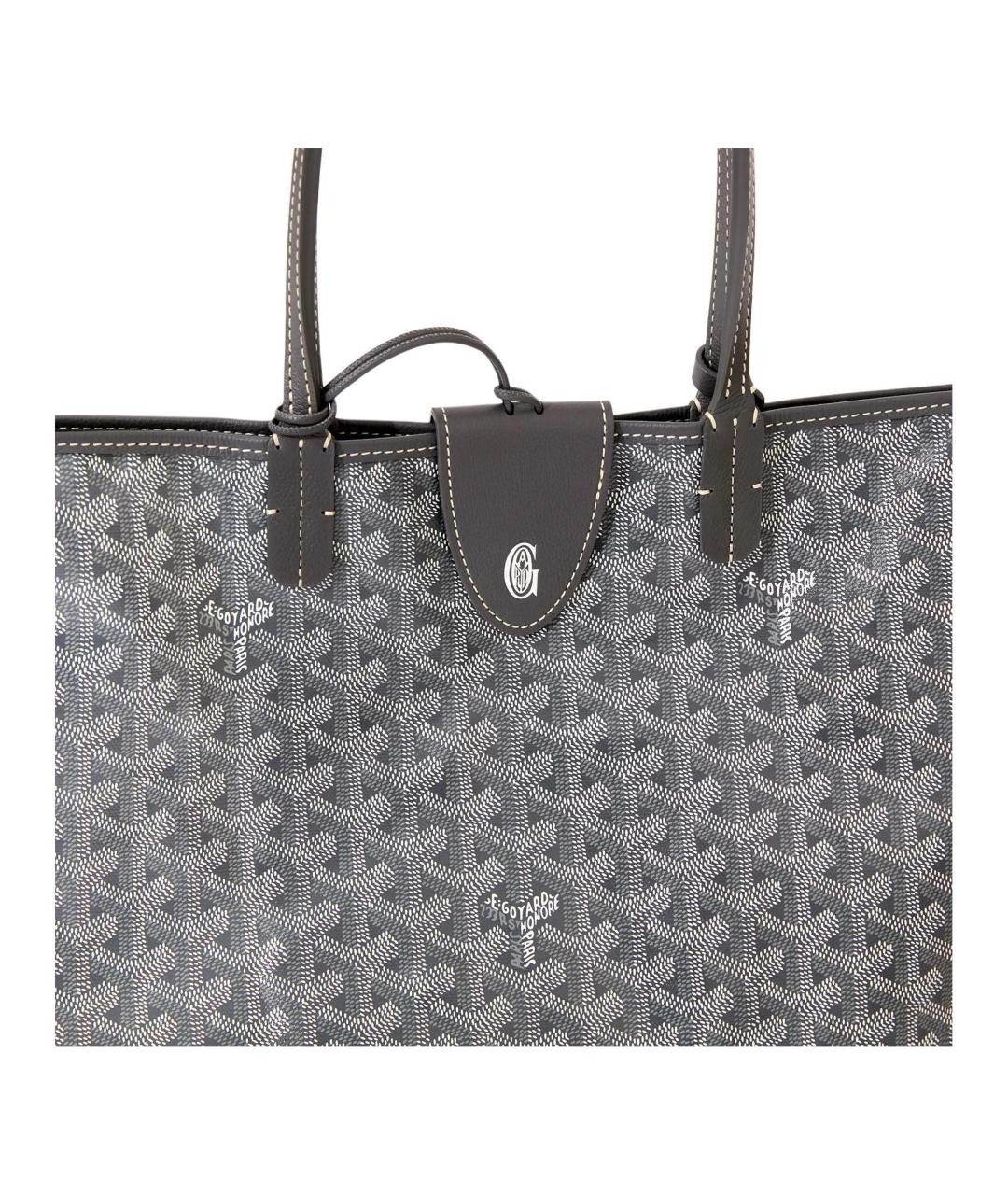 GOYARD Серая сумка через плечо из канвы, фото 4