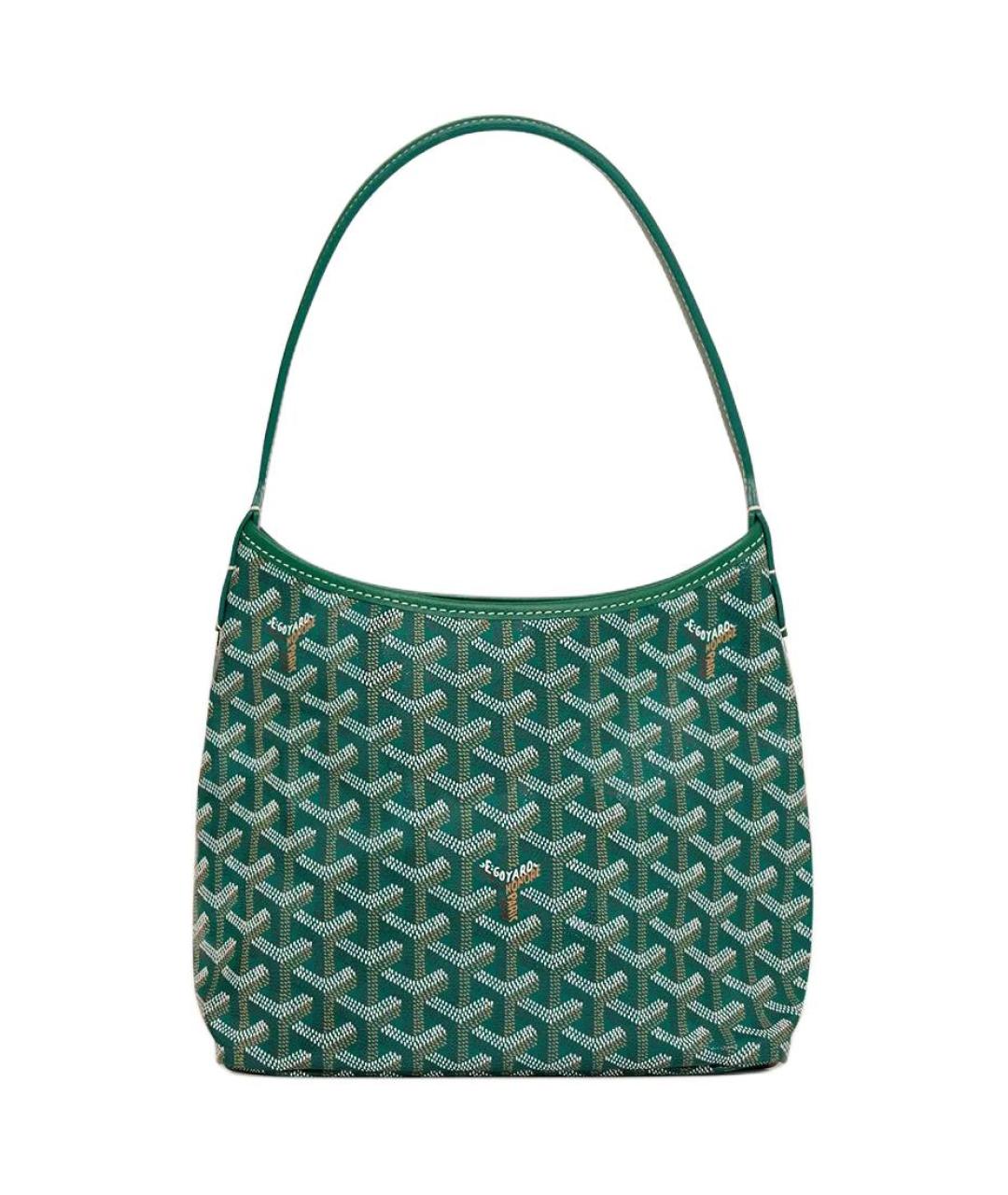 GOYARD Зеленая сумка через плечо из канвы, фото 2