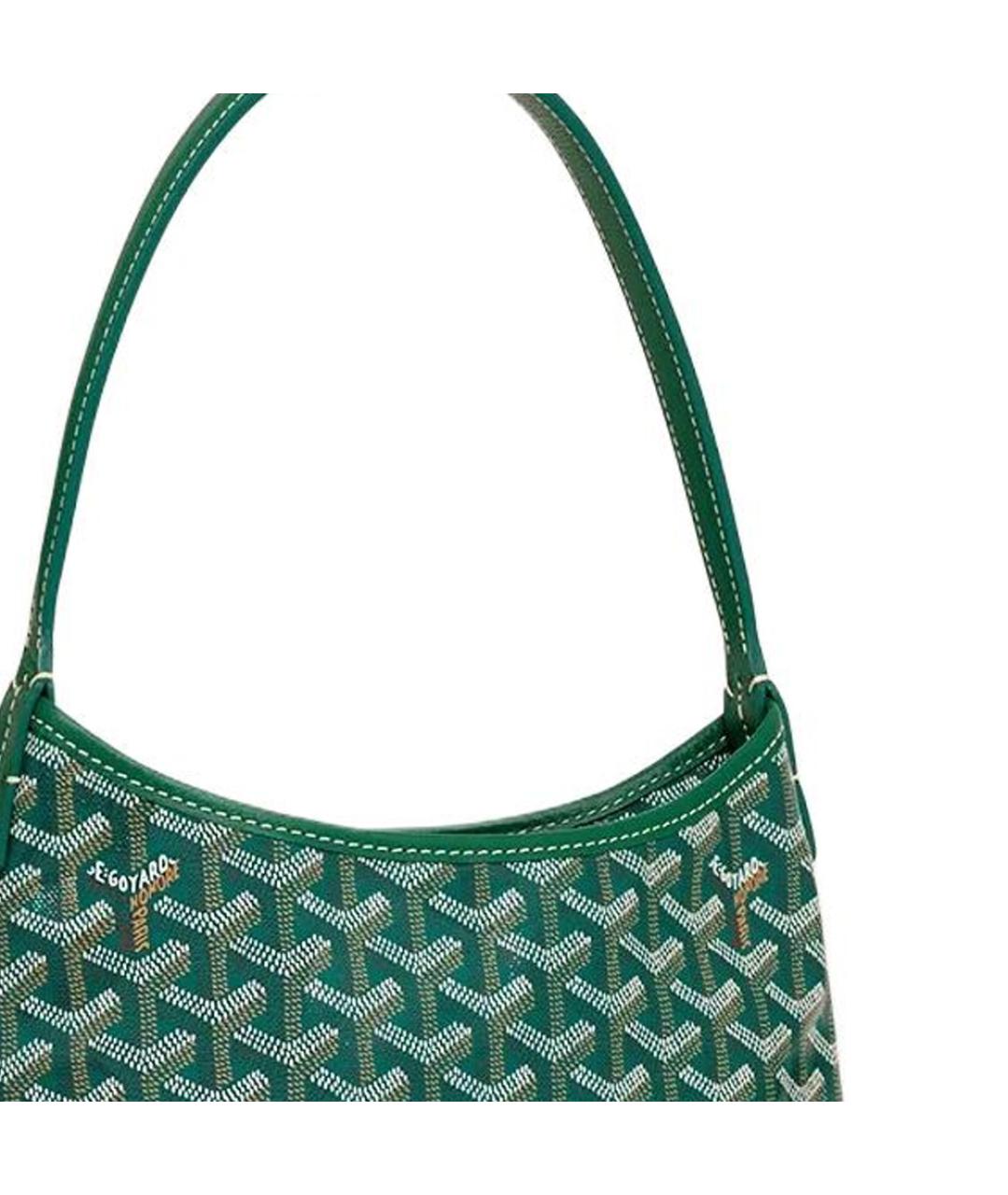 GOYARD Зеленая сумка через плечо из канвы, фото 4