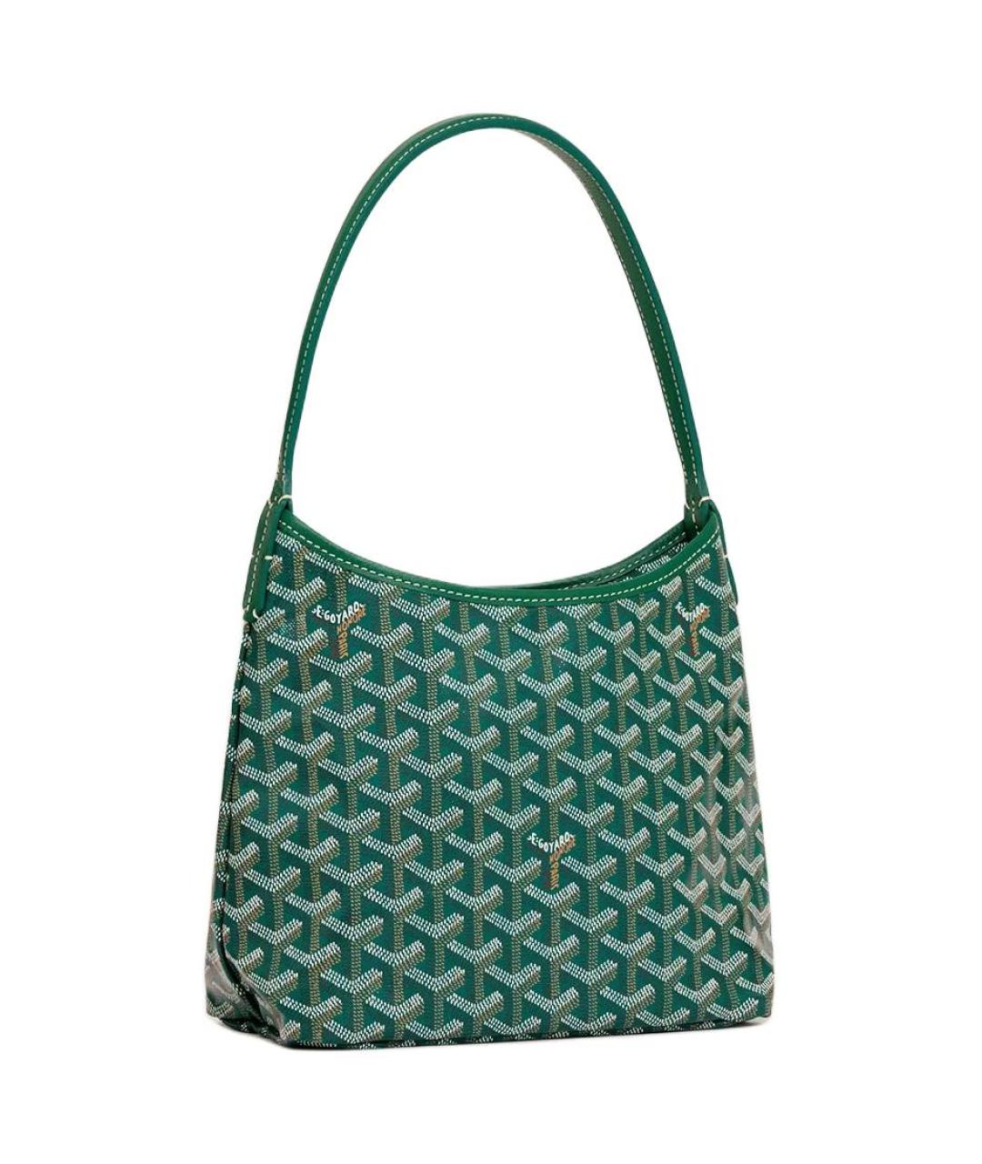GOYARD Зеленая сумка через плечо из канвы, фото 1