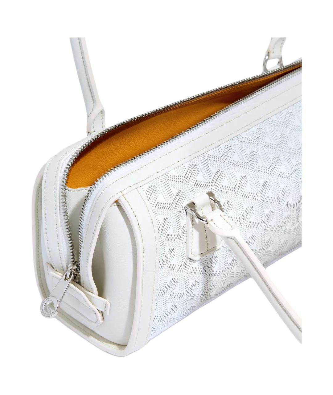 GOYARD Белая сумка через плечо из канвы, фото 5