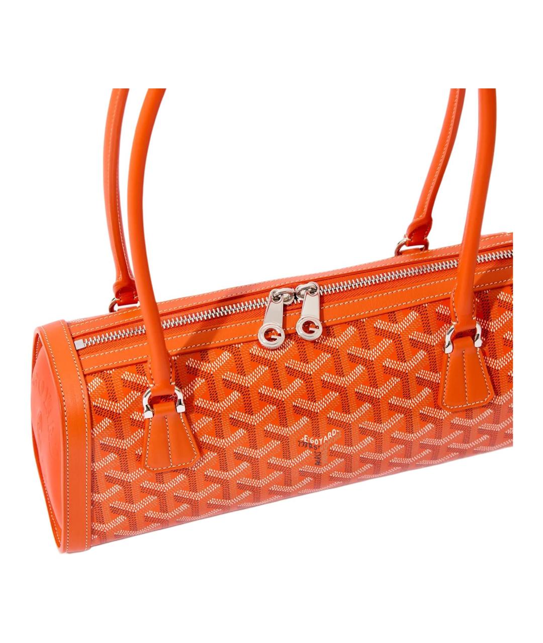 GOYARD Оранжевая сумка через плечо из канвы, фото 3