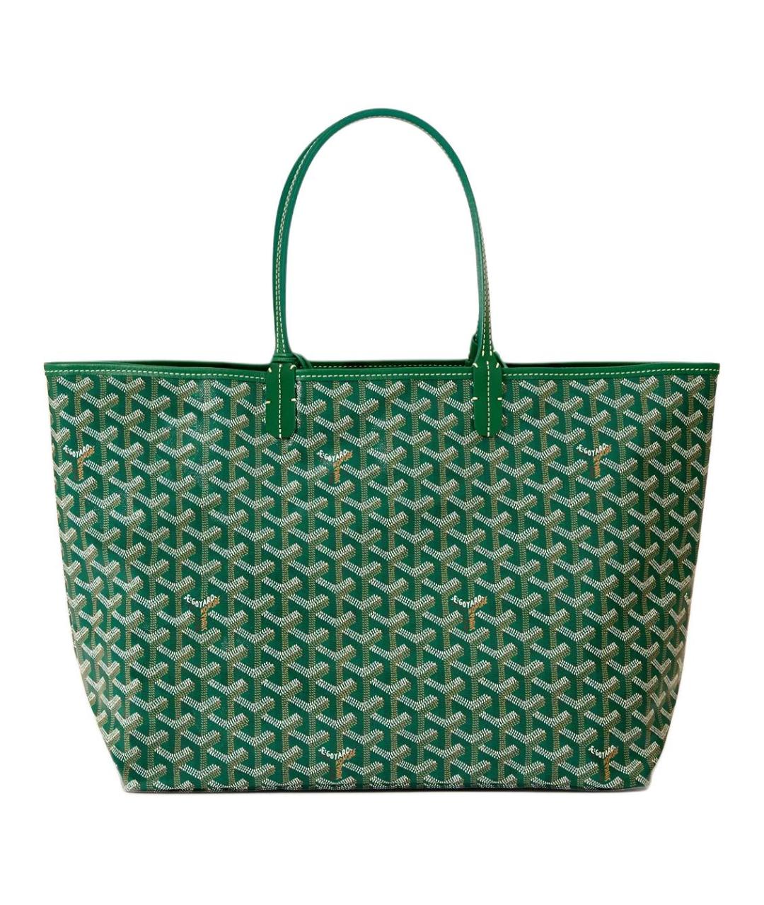 GOYARD Зеленая сумка через плечо из канвы, фото 2