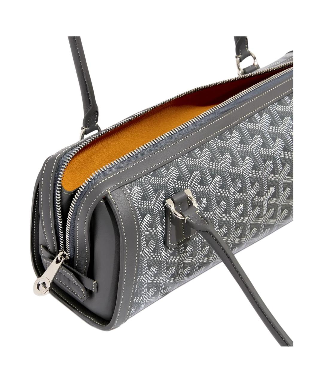 GOYARD Серая сумка через плечо из канвы, фото 5