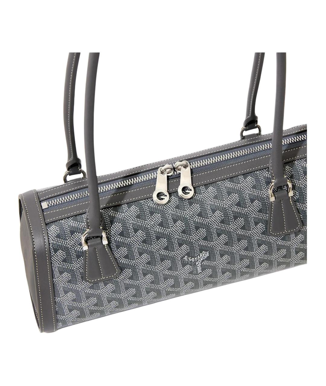 GOYARD Серая сумка через плечо из канвы, фото 3