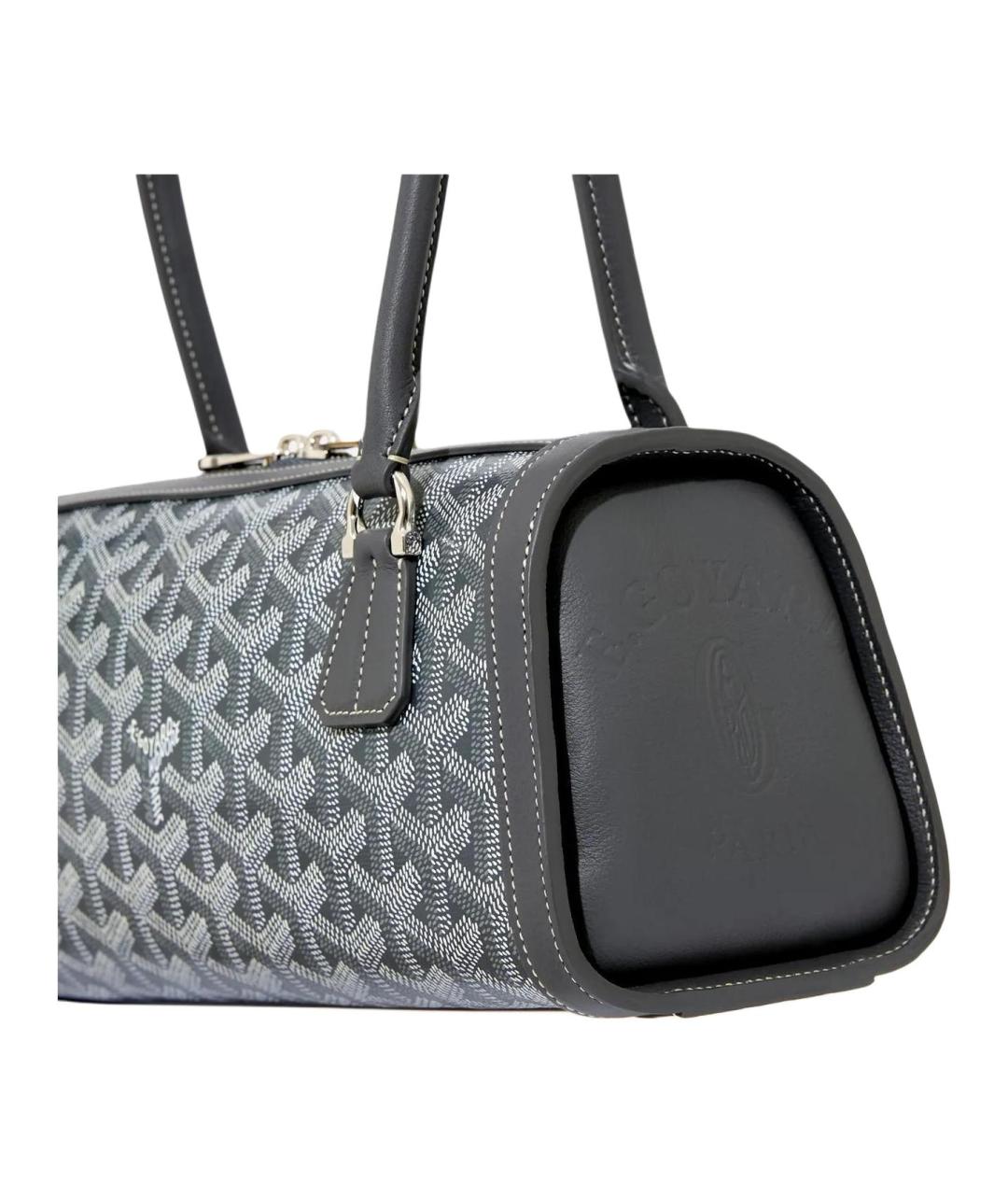 GOYARD Серая сумка через плечо из канвы, фото 4