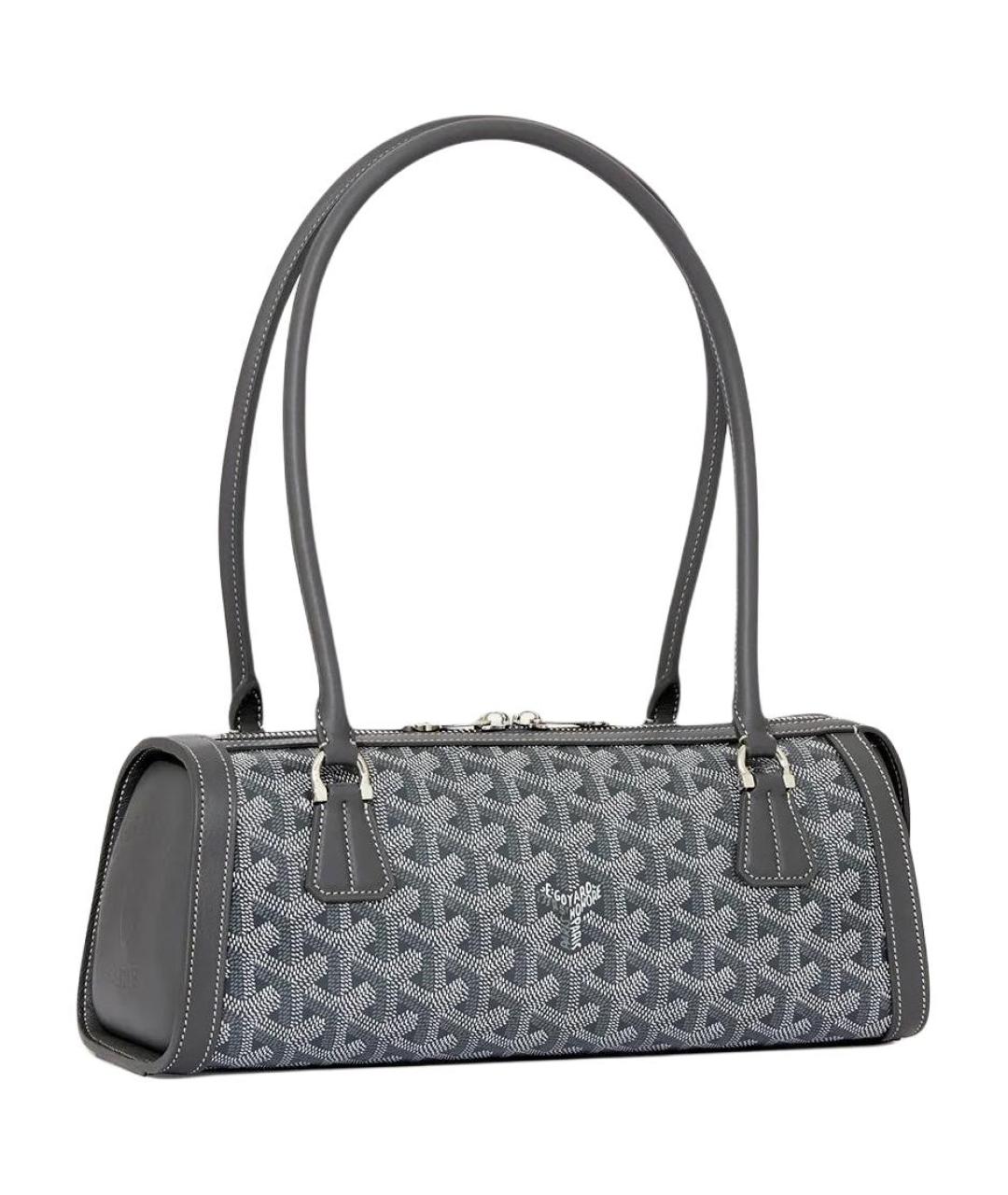 GOYARD Серая сумка через плечо из канвы, фото 2