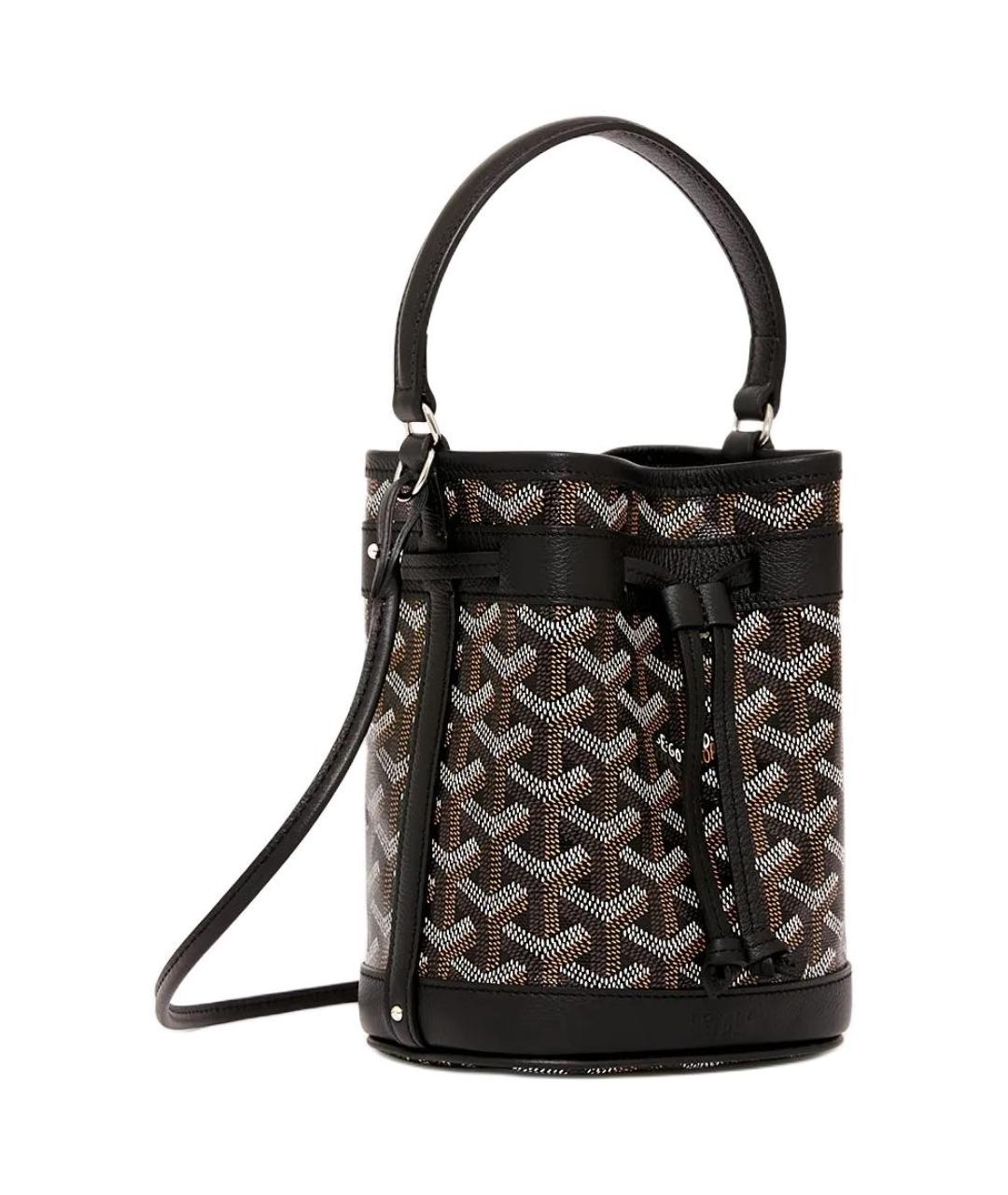 GOYARD Черная сумка через плечо из канвы, фото 2
