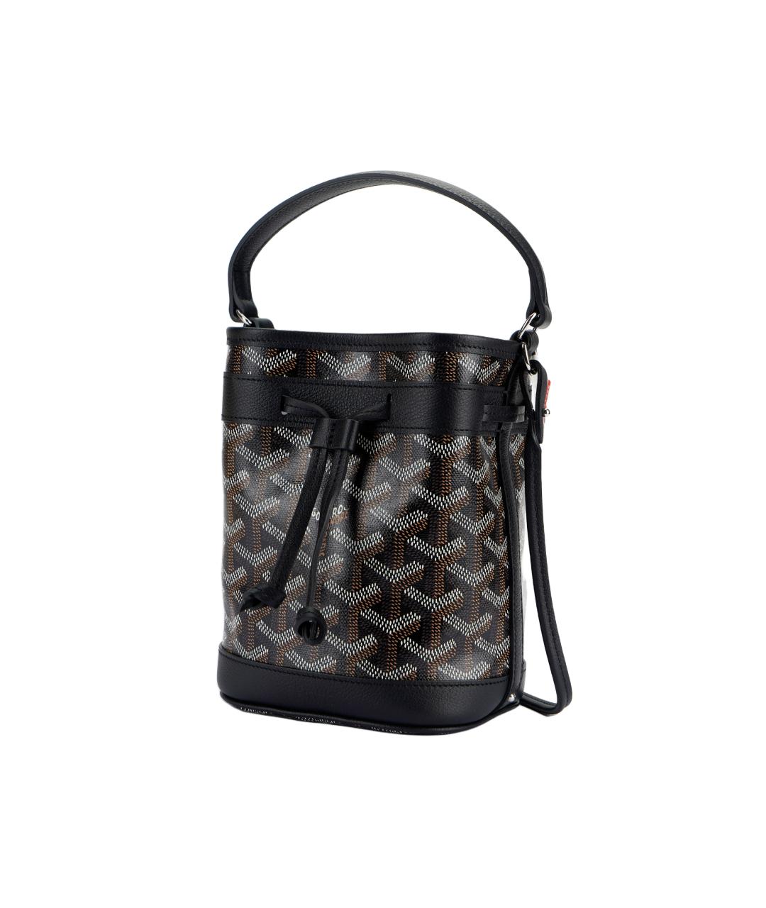 GOYARD Черная сумка через плечо из канвы, фото 5