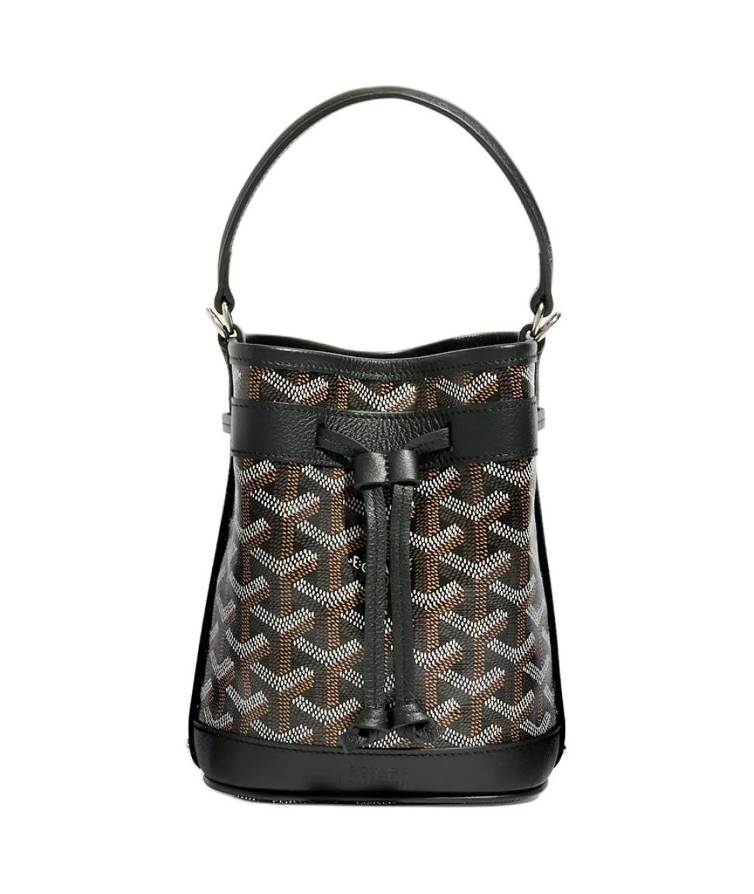 GOYARD Черная сумка через плечо из канвы, фото 1