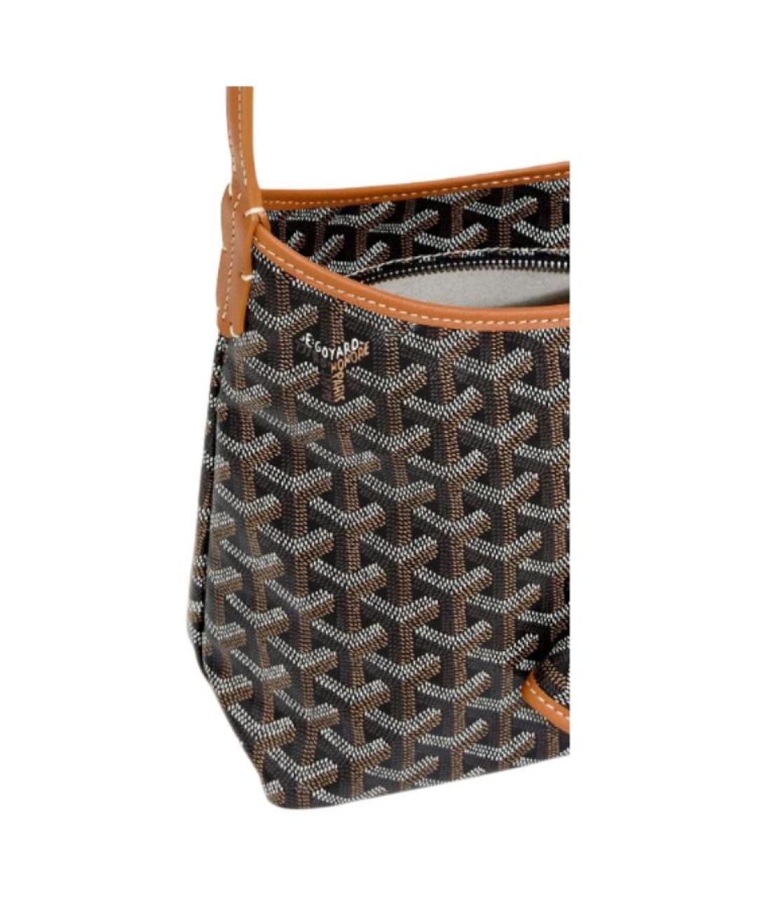 GOYARD Коричневая сумка через плечо из канвы, фото 4