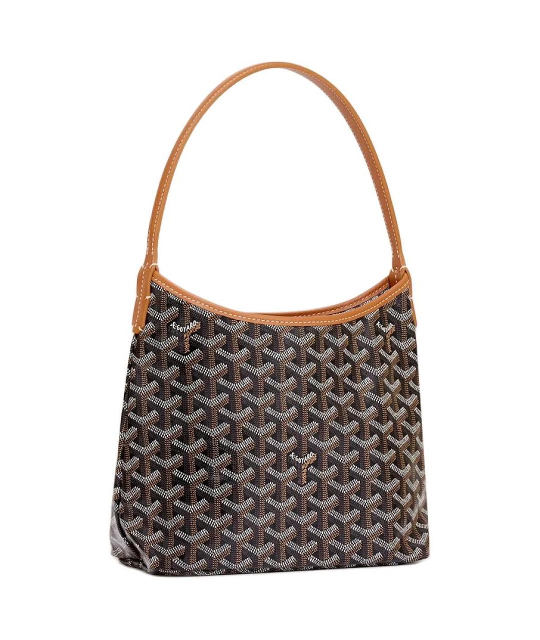 GOYARD Коричневая сумка через плечо из канвы, фото 1