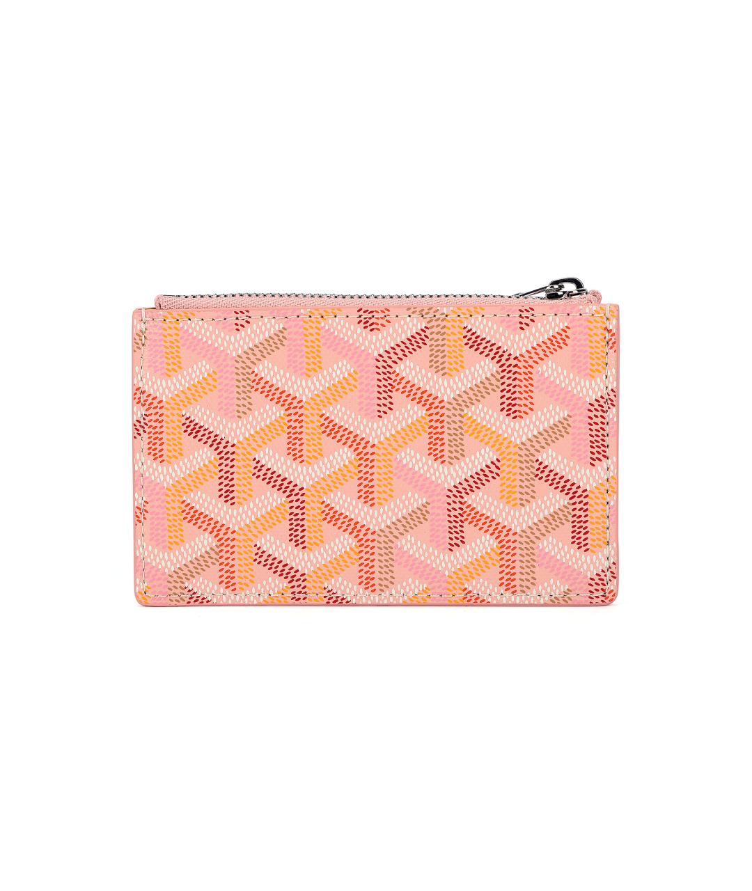 GOYARD Розовый кожаный кардхолдер, фото 4