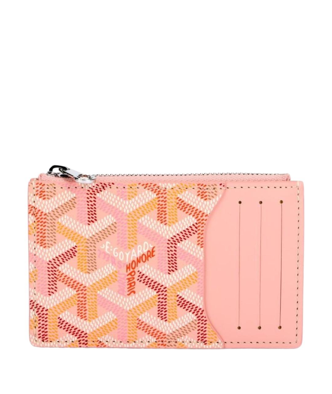 GOYARD Розовый кожаный кардхолдер, фото 1
