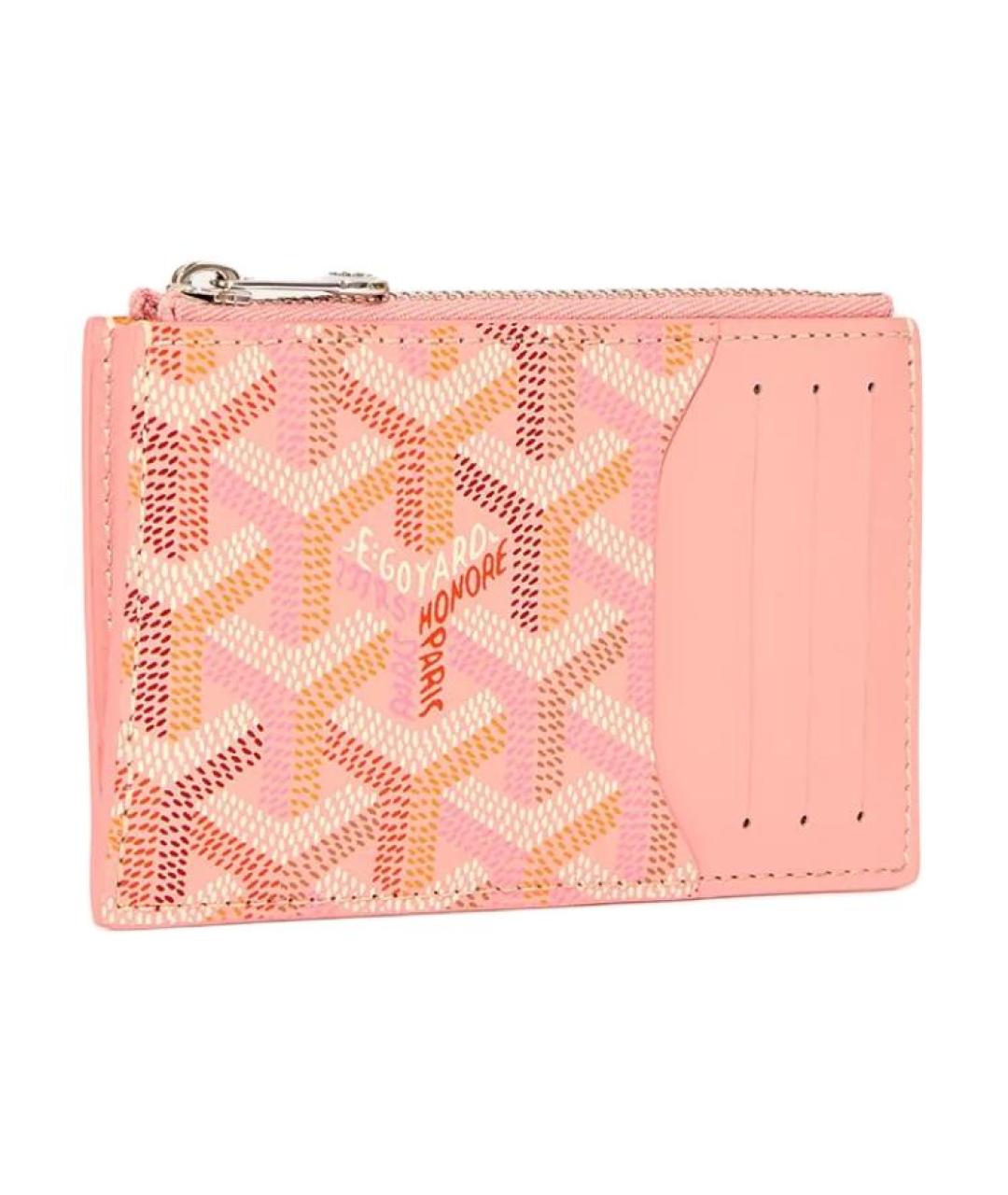 GOYARD Розовый кожаный кардхолдер, фото 2