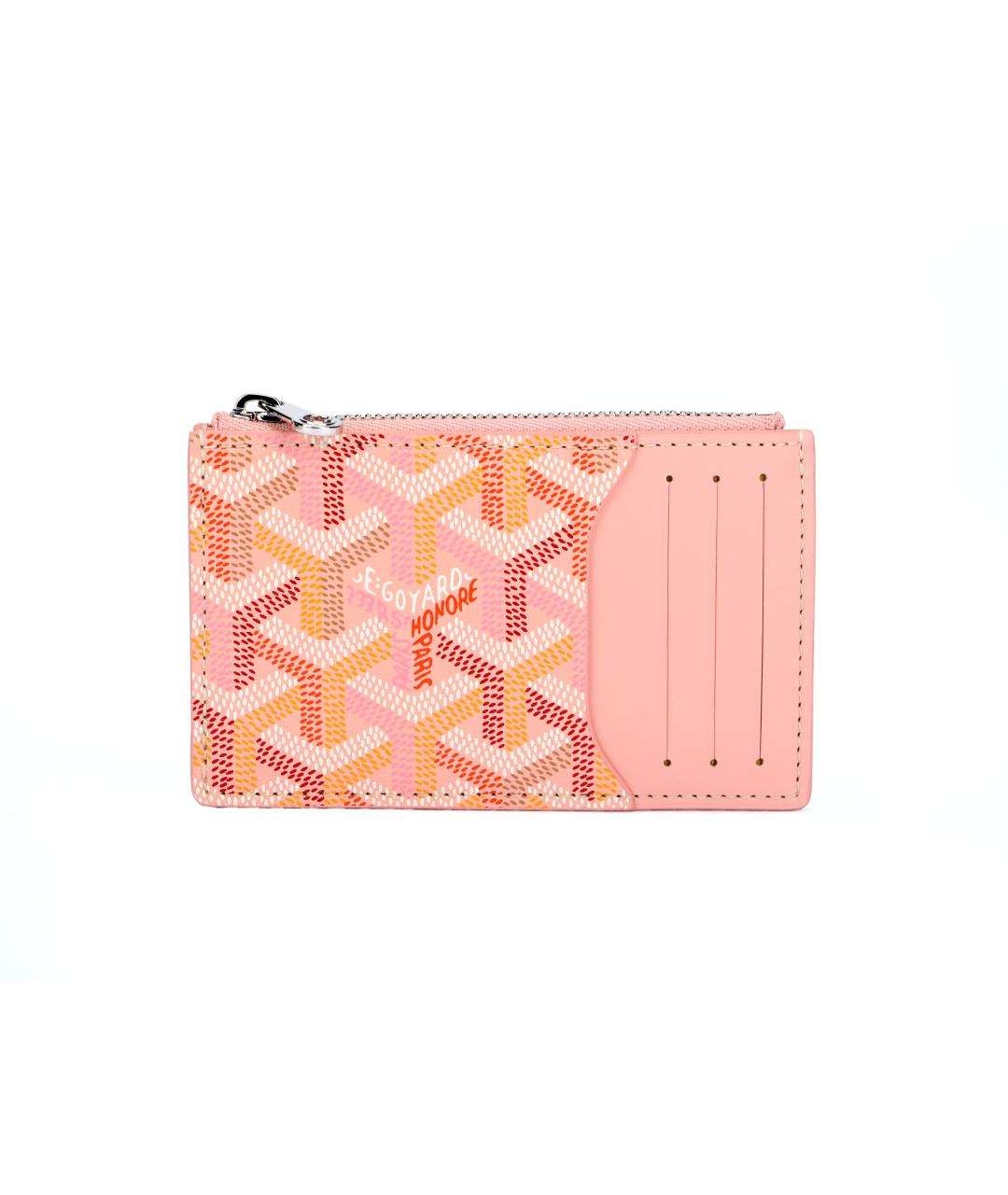 GOYARD Розовый кожаный кардхолдер, фото 6