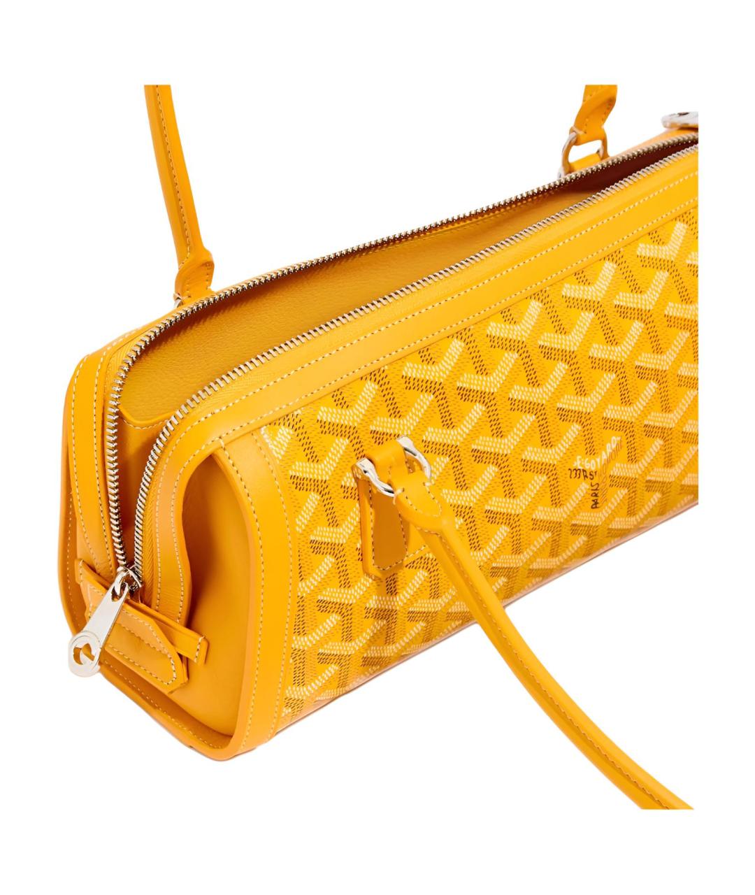 GOYARD Желтая сумка через плечо из канвы, фото 5