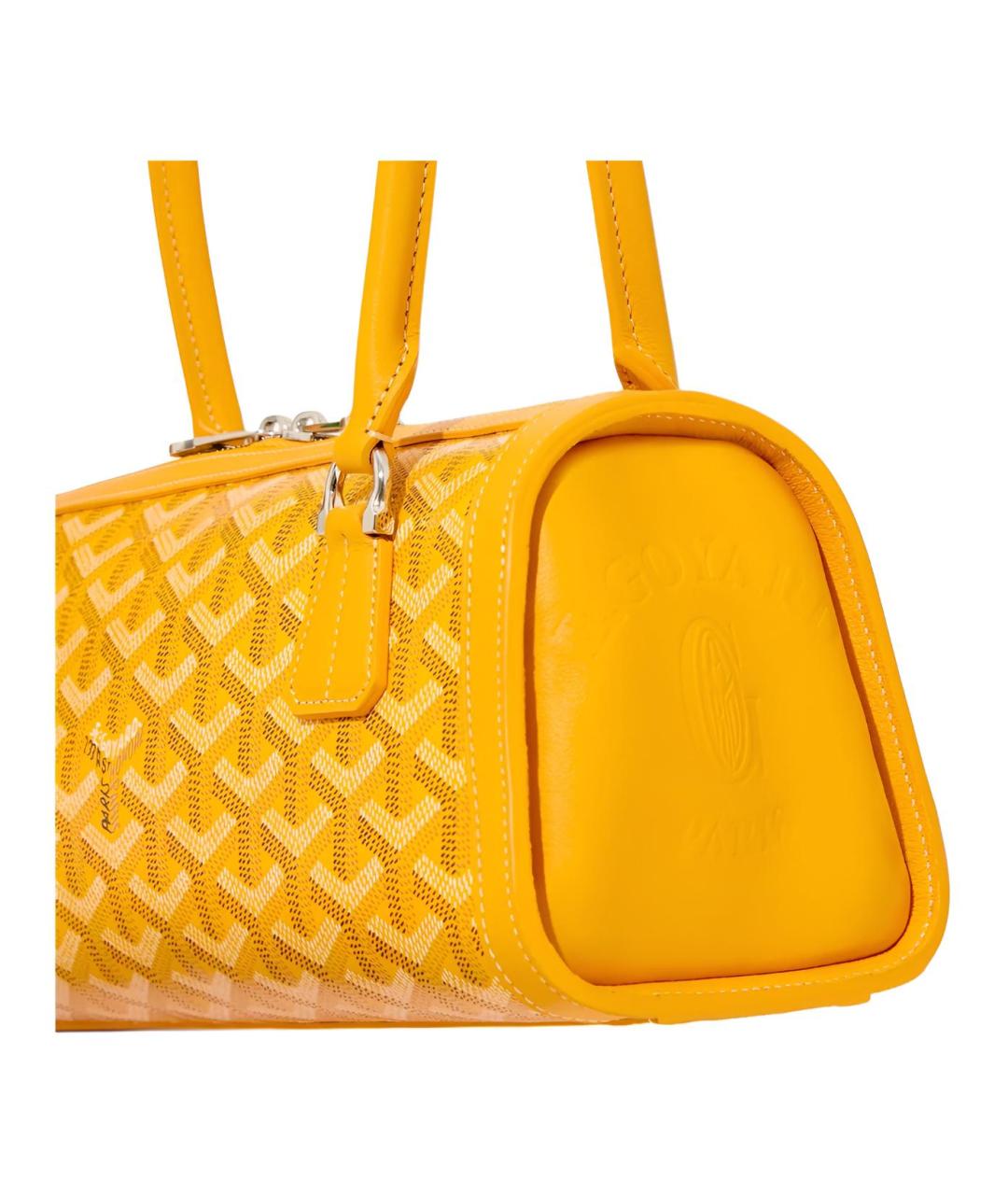 GOYARD Желтая сумка через плечо из канвы, фото 3