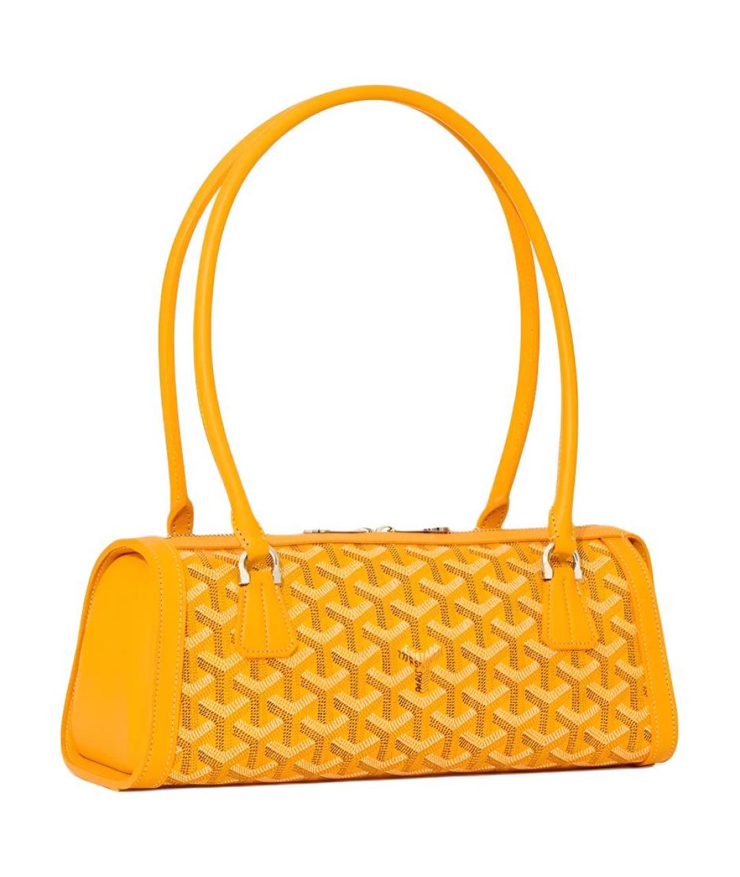 GOYARD Желтая сумка через плечо из канвы, фото 2