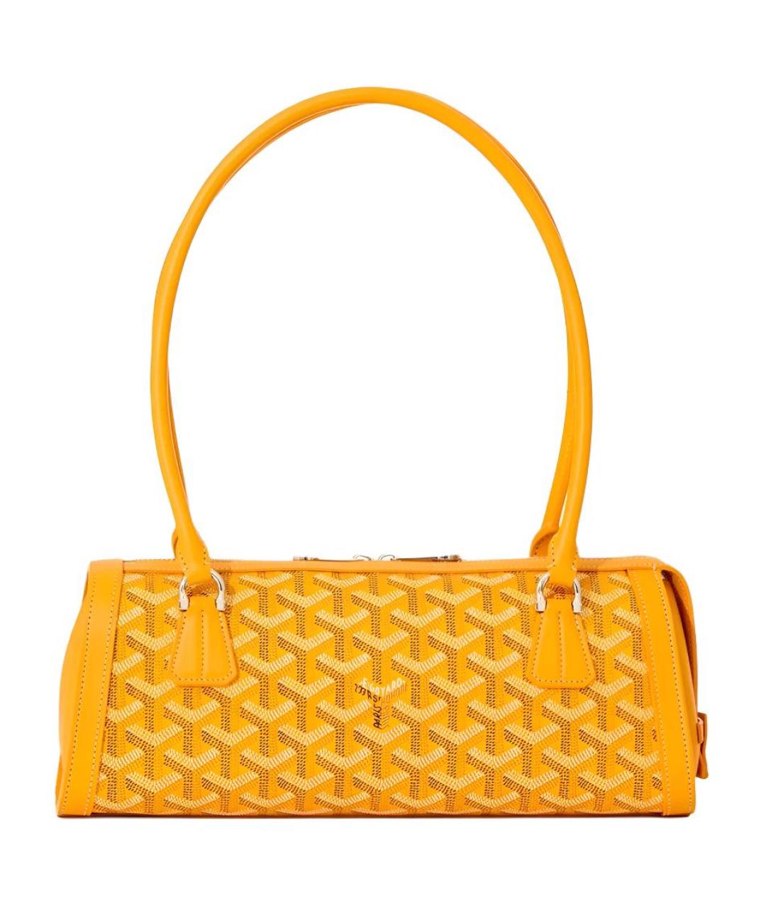 GOYARD Желтая сумка через плечо из канвы, фото 1