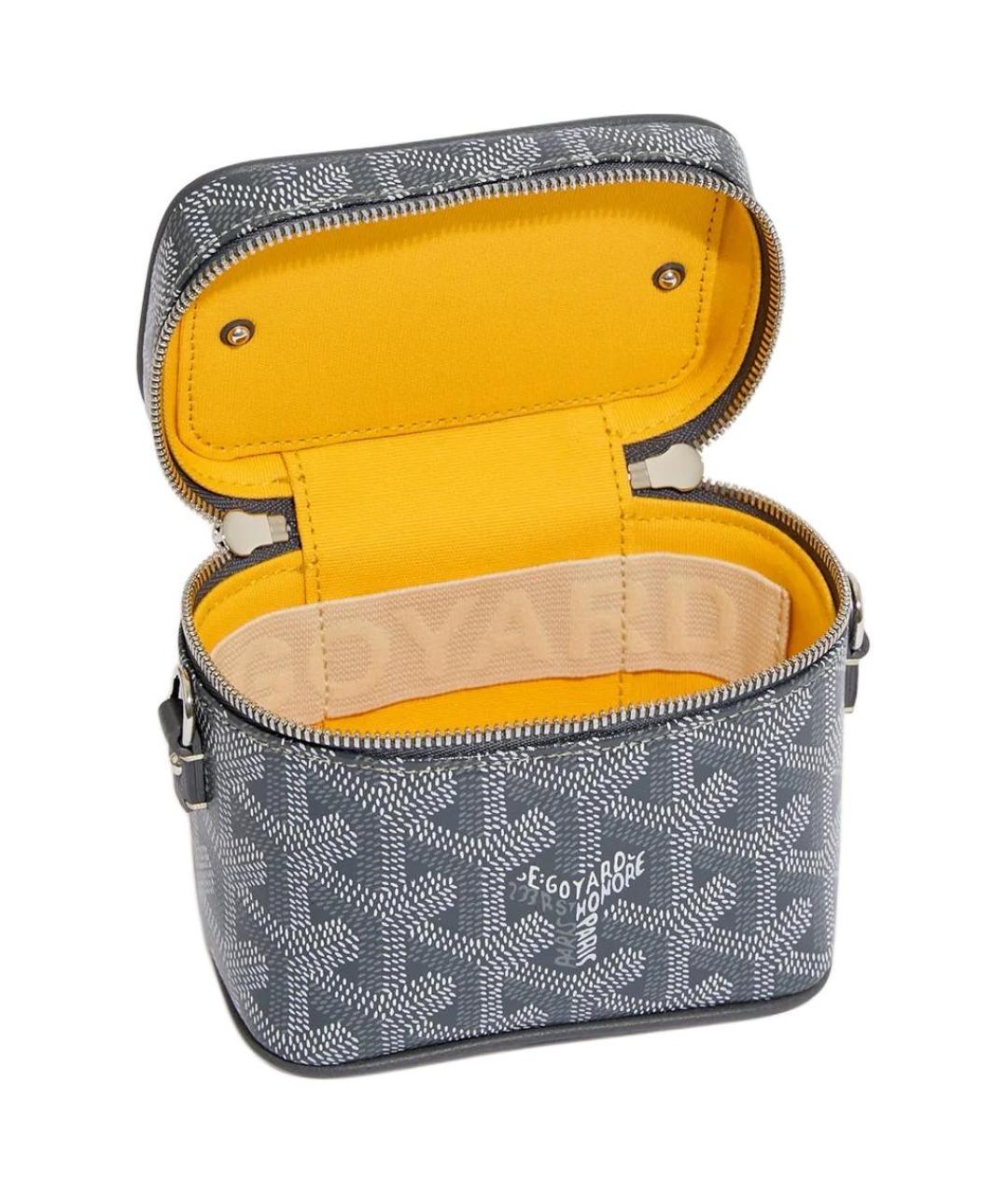 GOYARD Серая косметичка из канвы, фото 4