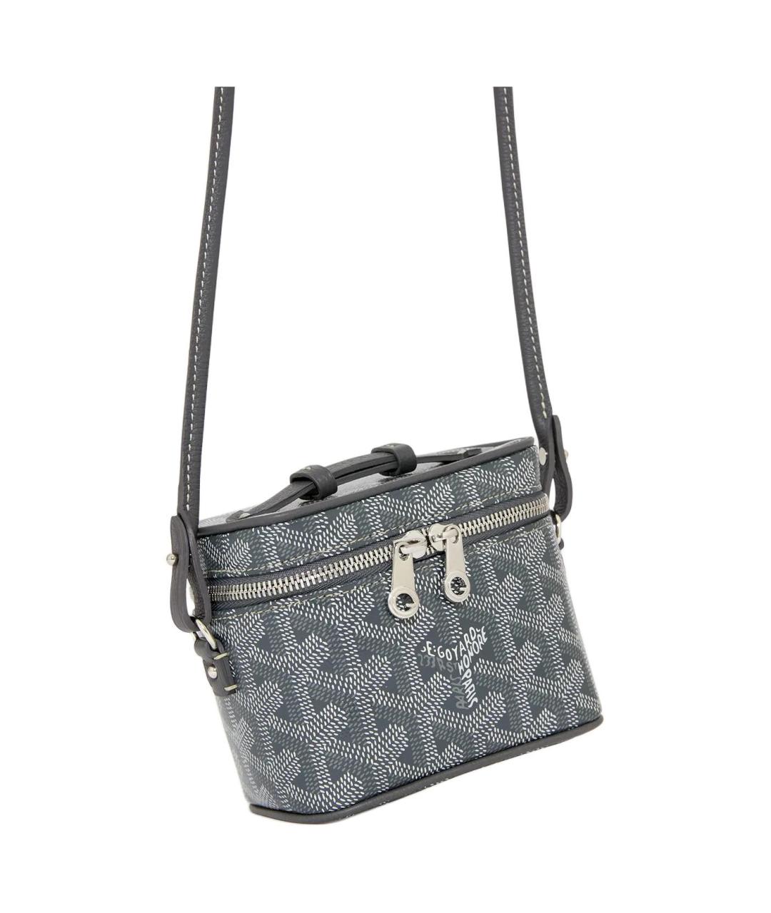GOYARD Серая косметичка из канвы, фото 3