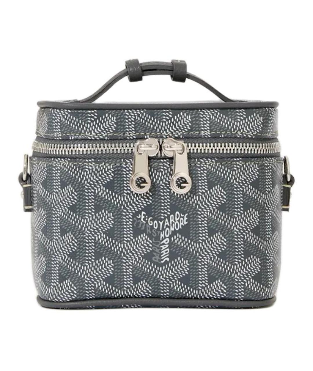 GOYARD Серая косметичка из канвы, фото 6