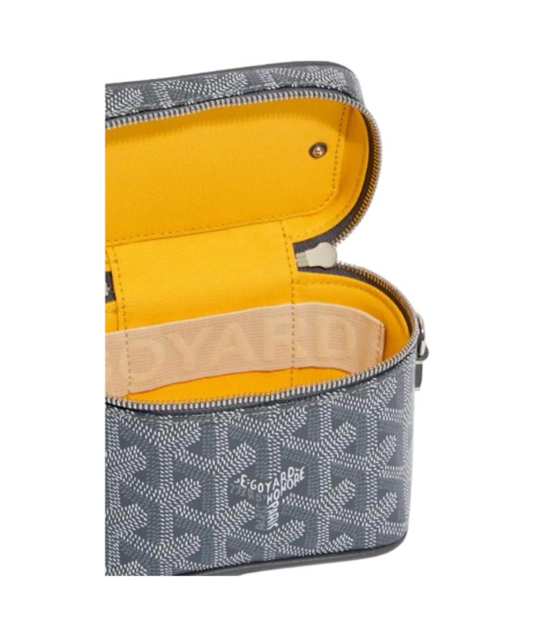 GOYARD Серая косметичка из канвы, фото 5