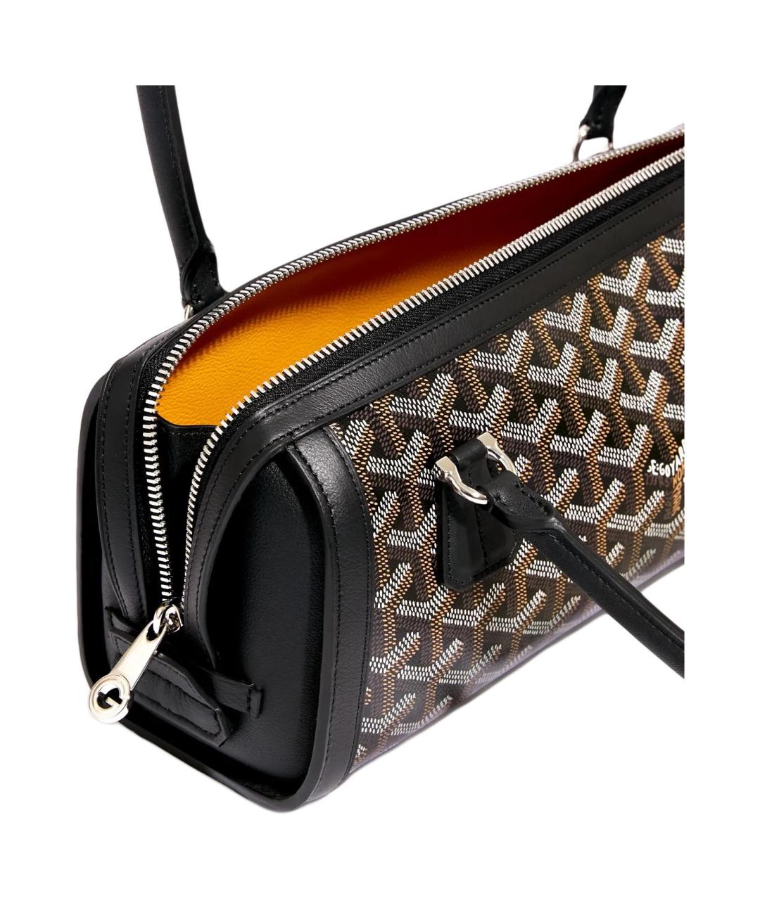 GOYARD Черная сумка через плечо из канвы, фото 3