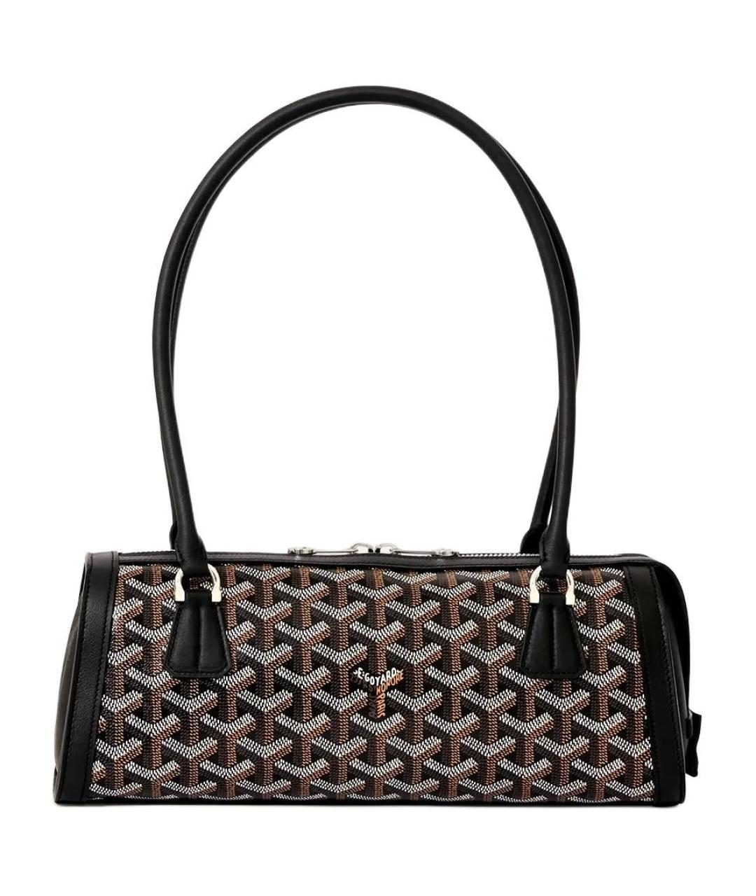 GOYARD Черная сумка через плечо из канвы, фото 1