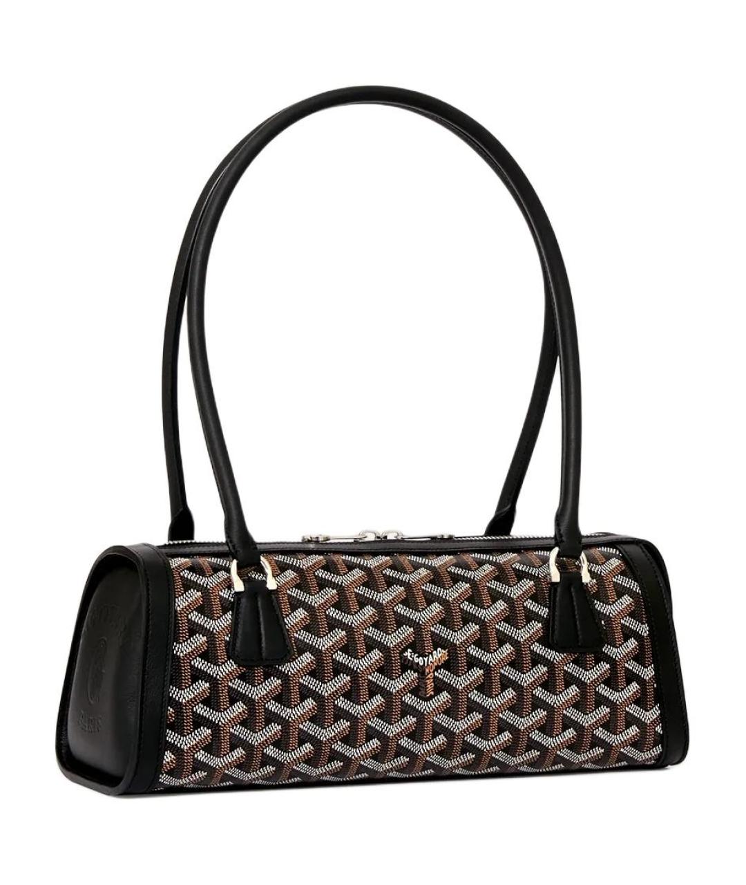 GOYARD Черная сумка через плечо из канвы, фото 2