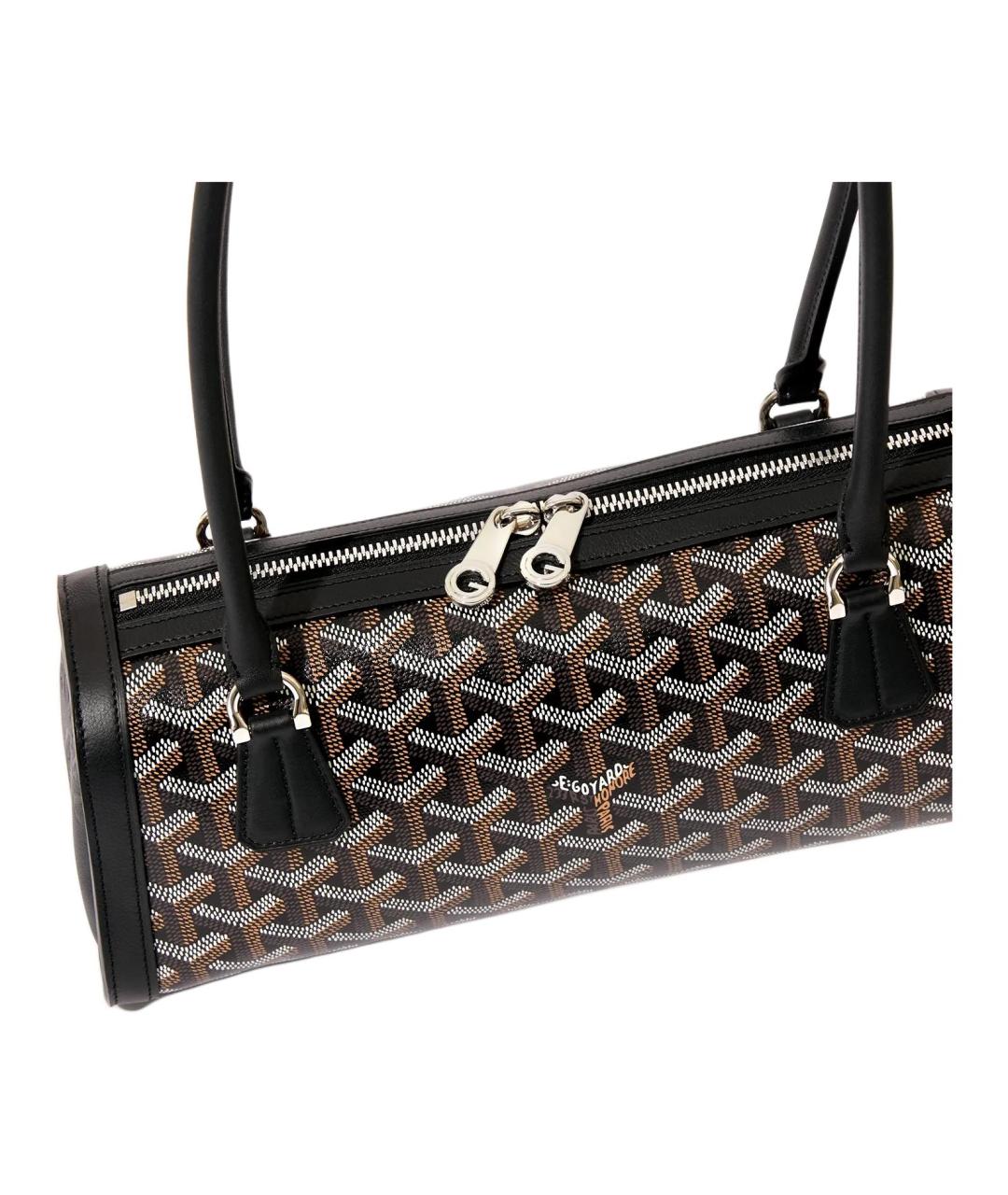 GOYARD Черная сумка через плечо из канвы, фото 5
