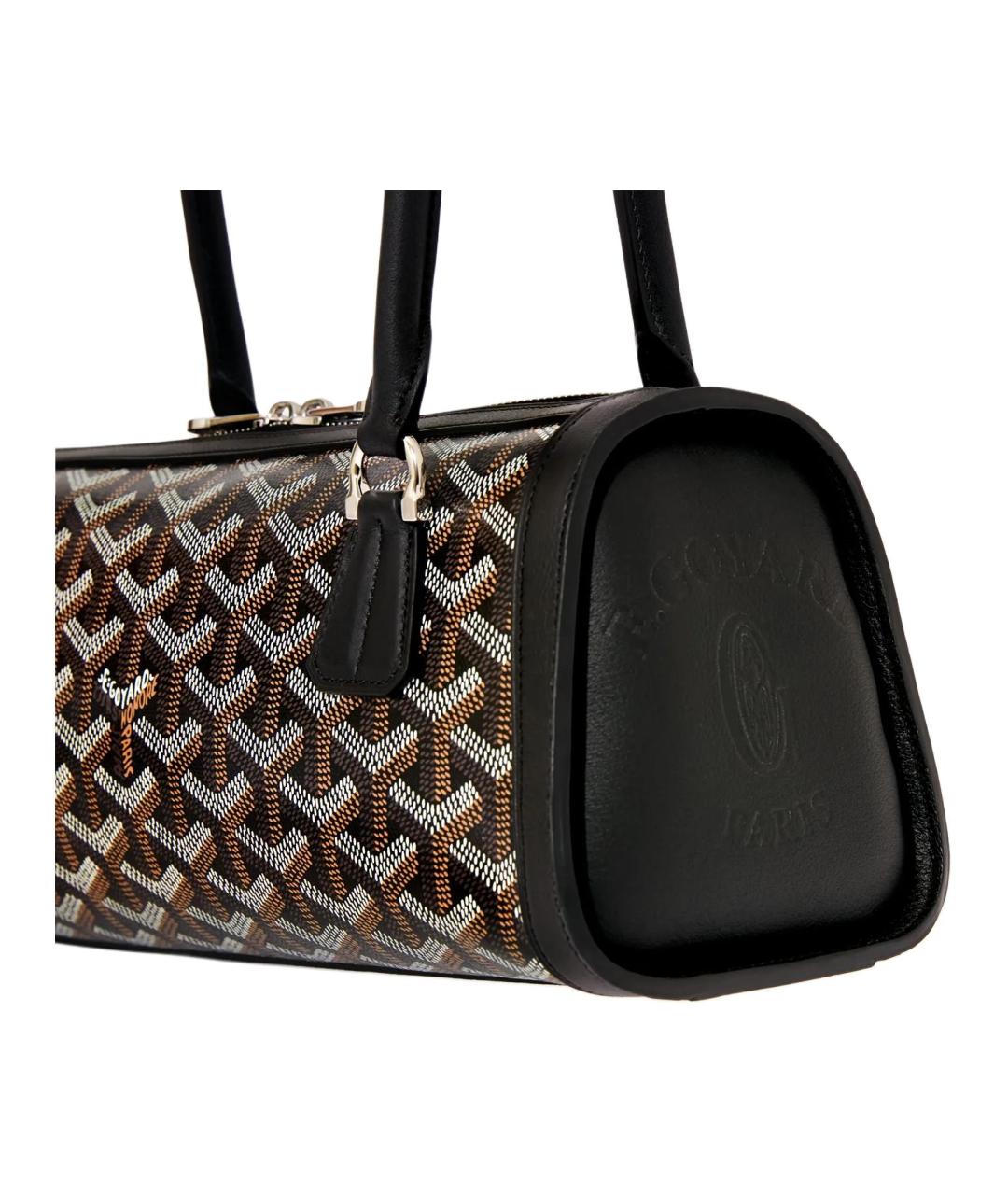 GOYARD Черная сумка через плечо из канвы, фото 4