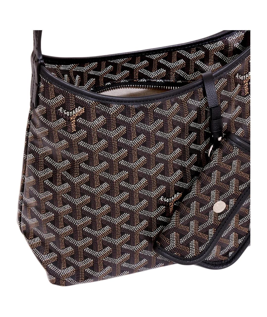 GOYARD Черная сумка через плечо из канвы, фото 3