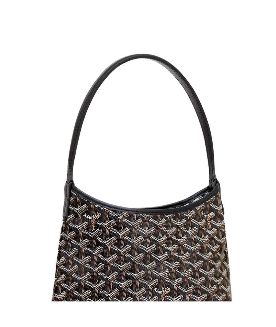 GOYARD Черная сумка через плечо из канвы, фото 4